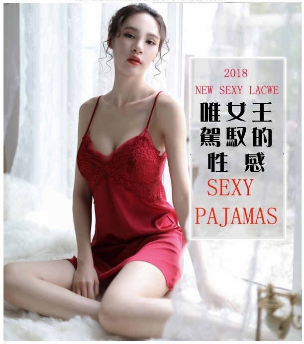 Sexy lingerie pyjamas sleeping night dress黑色性感蕾丝睡裙 XL Size