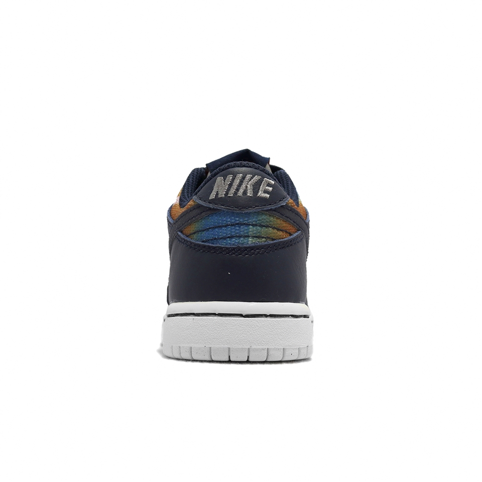 Nike 休閒鞋Dunk Low SE PS 童鞋海軍藍Graffiti 皮革渲染塗鴉經典鞋