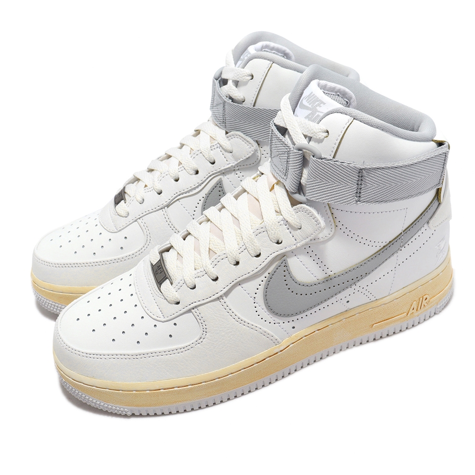 Nike 休閒鞋Air Force 1 High 07 PRM 男女鞋白灰仿舊中底DV4245-101