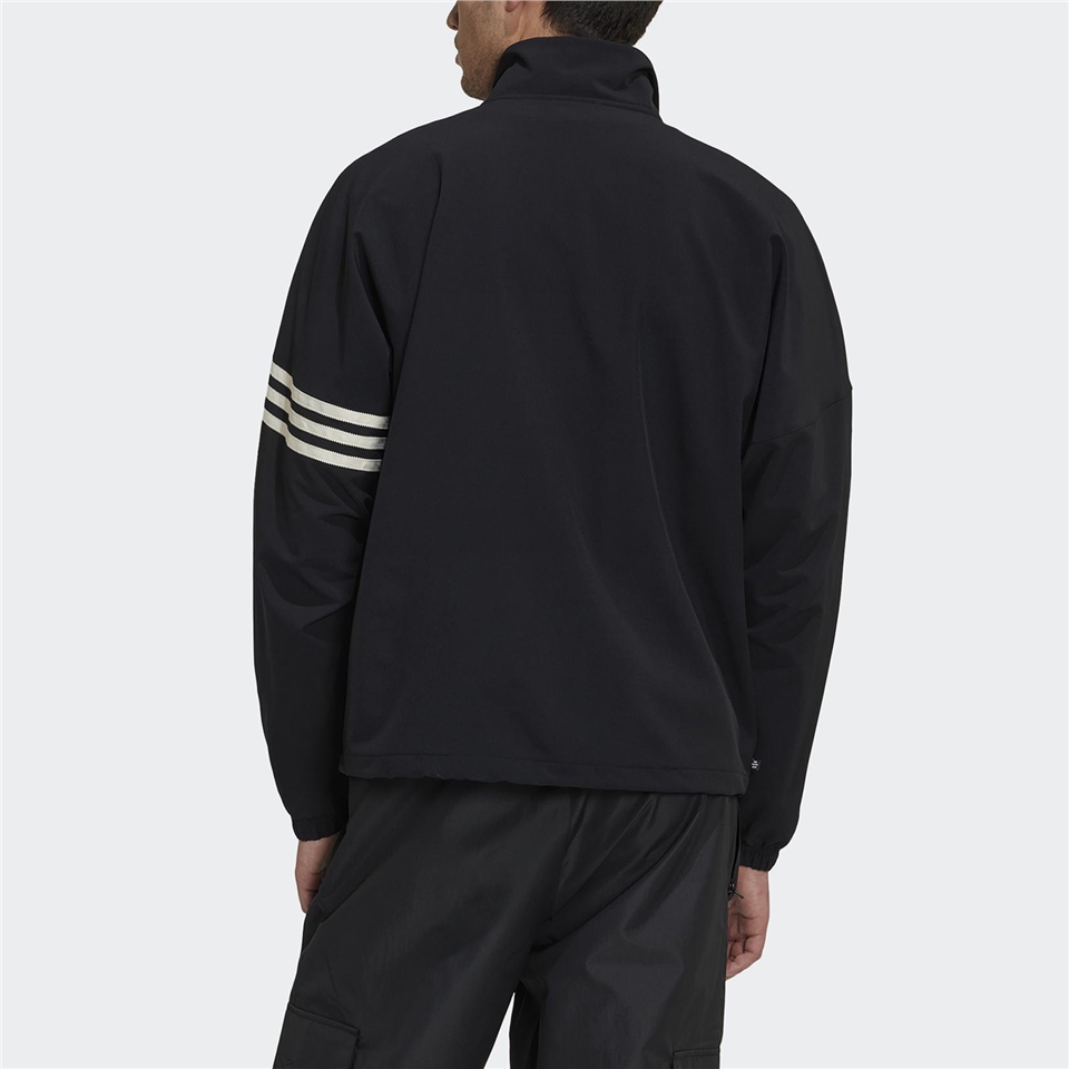 adidas 長袖外套New C Tracktop Jackets 男款黑立領愛迪達休閒三葉草