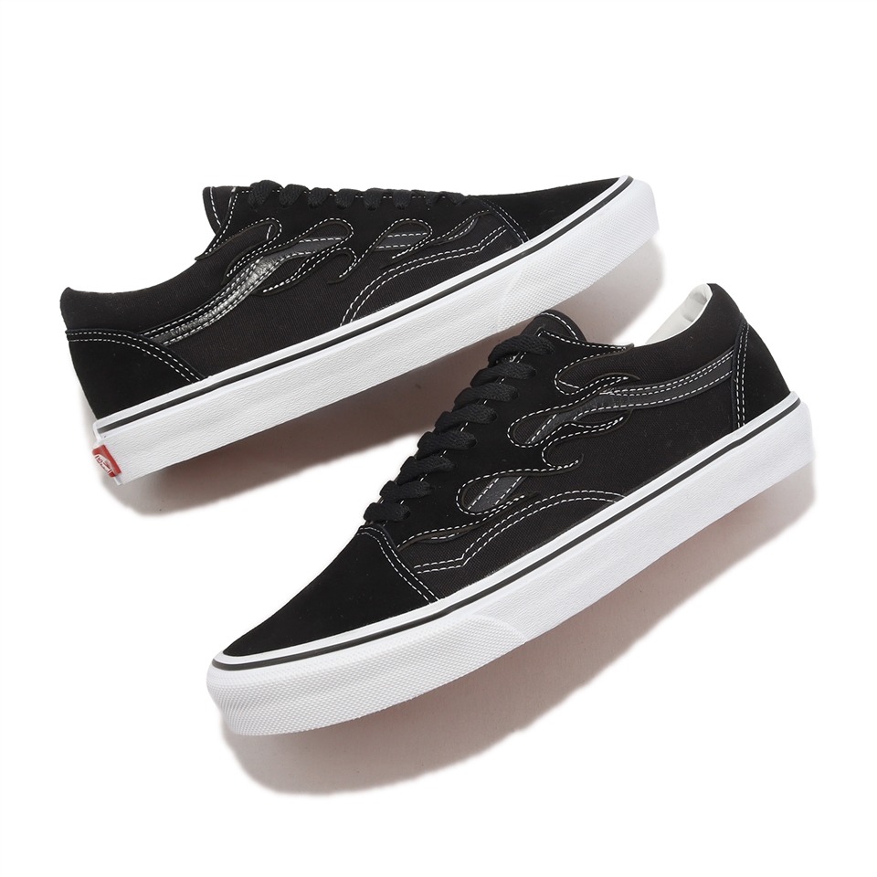 Vans 休閒鞋V36CF Flame Old Skool Flame 男鞋女鞋黑火焰復古麂皮