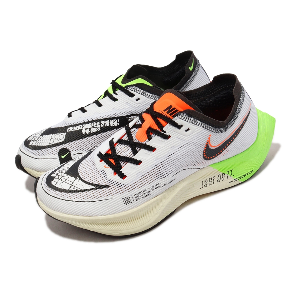 Nike 慢跑鞋Wmns ZoomX Vaporfly Next% 2 女鞋白黑雙色中底碳板運動鞋