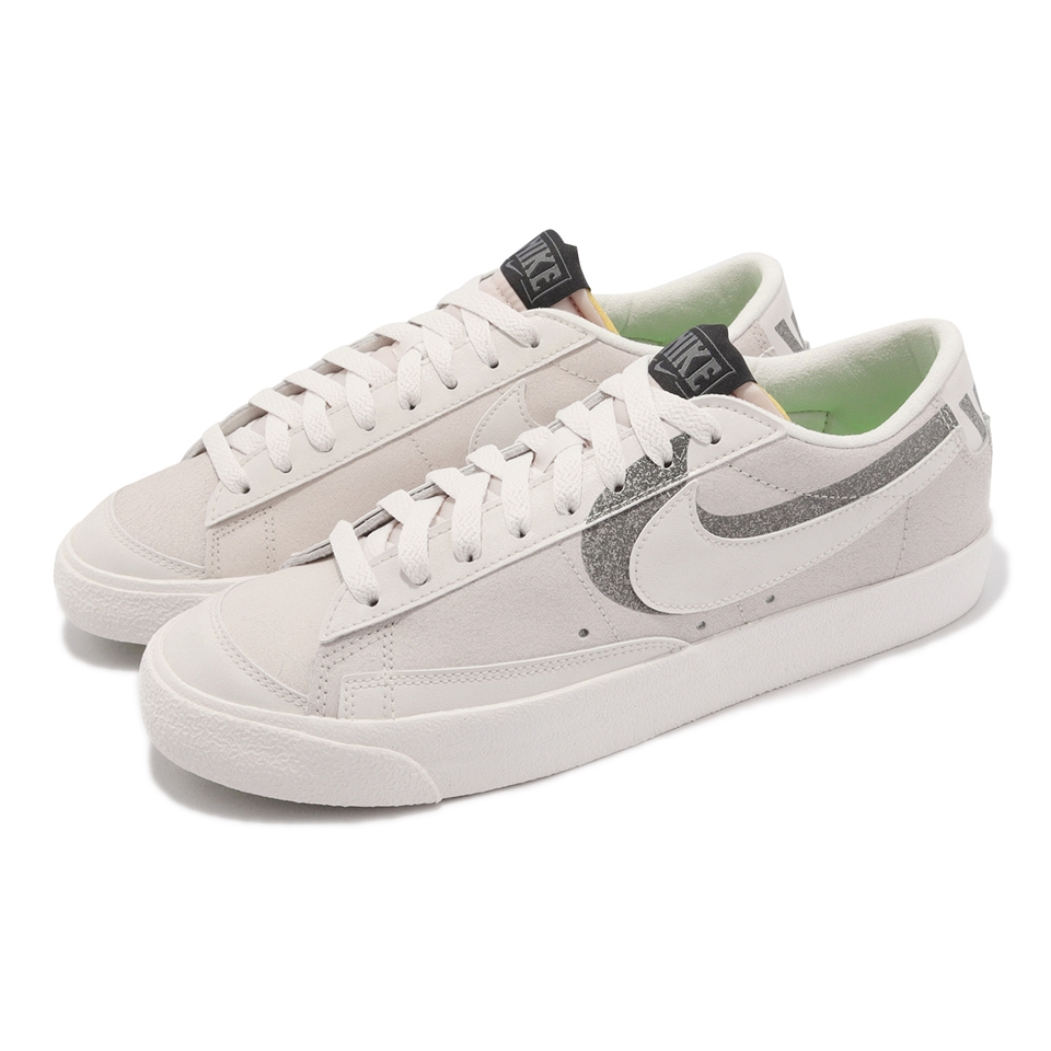 Nike 休閒鞋Blazer Low 77 PRM 男鞋杏灰色低筒基本款經典皮革拼接