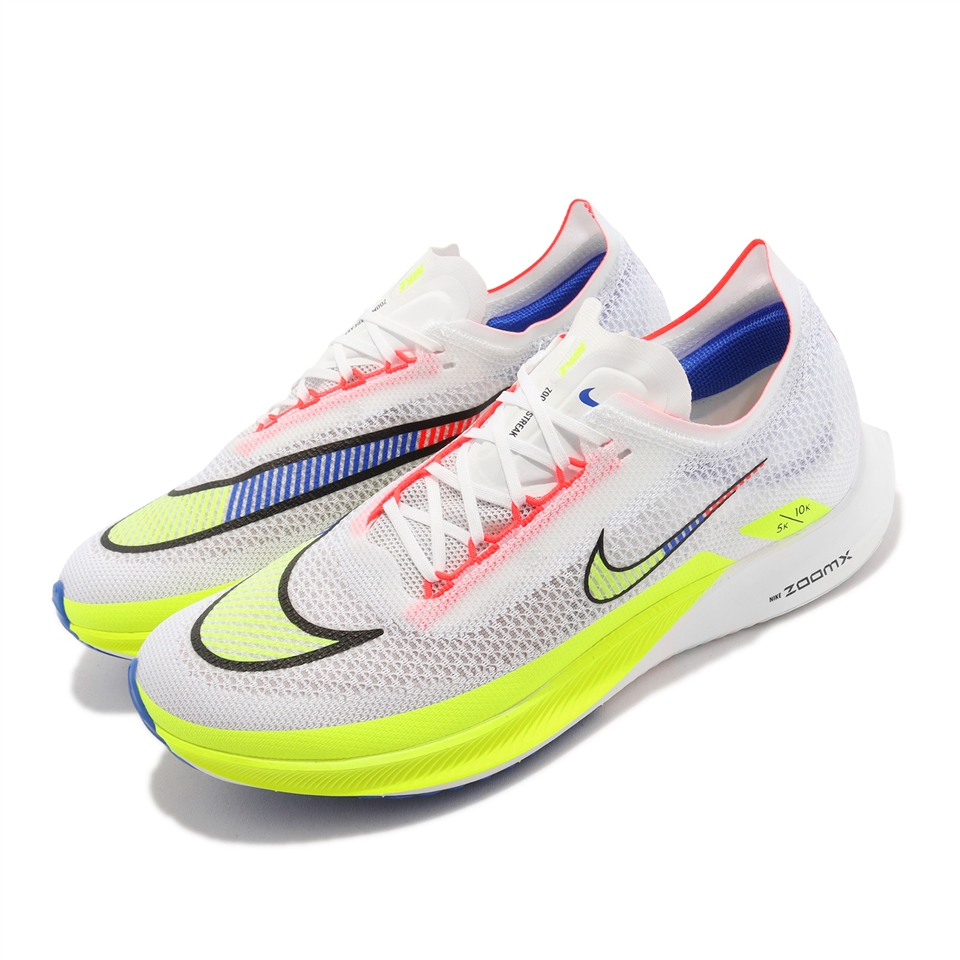 Nike 競速跑鞋ZoomX Streakfly PRM 白螢光黃訓練輕量慢跑鞋男鞋DX1626