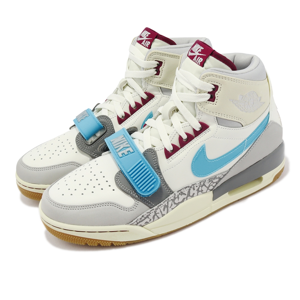 Nike 休閒鞋Air Jordan Legacy 312 男鞋奶油白藍灰喬丹爆裂紋