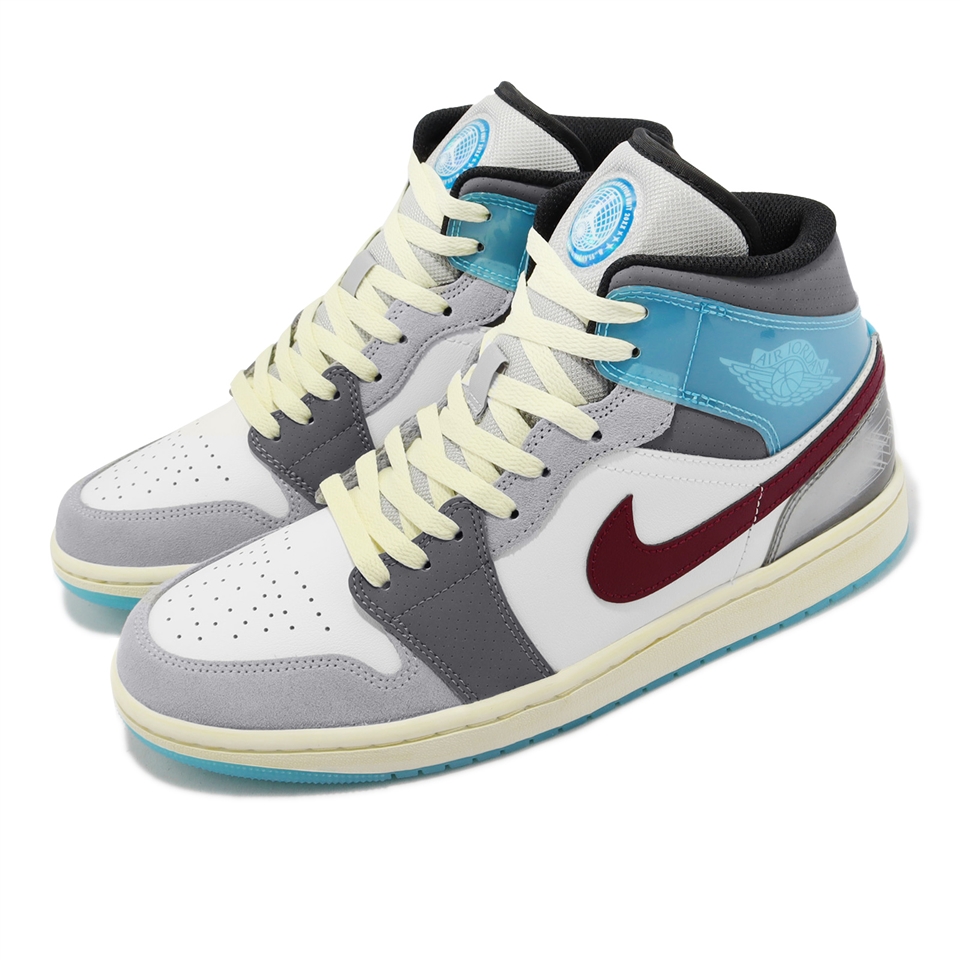 Nike 休閒鞋Air Jordan 1 Mid SE 男鞋喬丹AJ1 星際灰藍奶油底FB1870