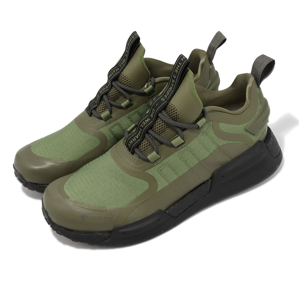 adidas 休閒鞋NMD_V3 GTX 男鞋軍綠黑防水Boost Gore-Tex 愛迪達HP7778