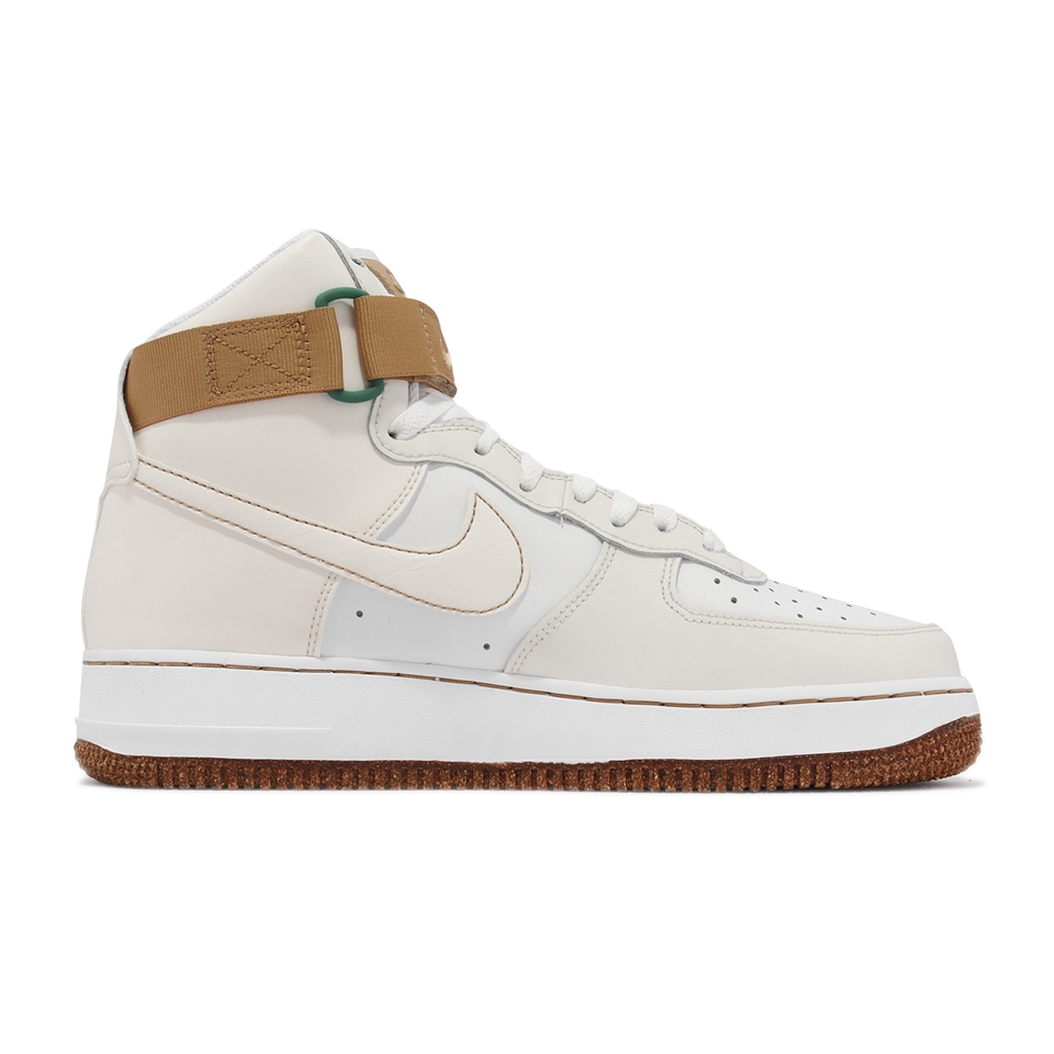 Nike 休閒鞋Air Force 1 High 07 LV8 EMB 男鞋AF1 白卡其高筒魔鬼氈