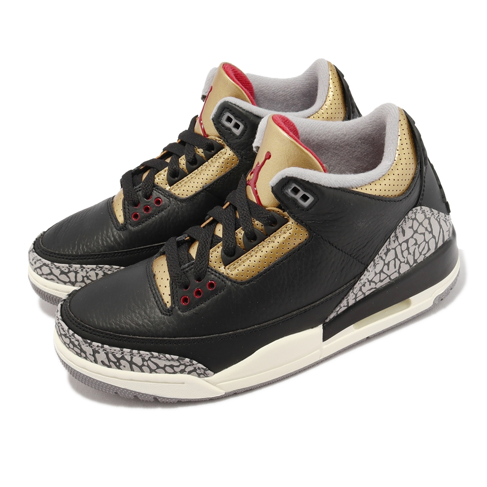 Nike Wmns Air Jordan 3 Retro 女鞋男鞋黑金Black Gold 喬丹3代