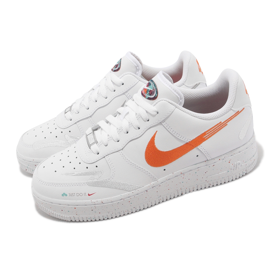 Nike Wmns Air Force 1 07 LX 女鞋白桃紅橘黃綠AF1 潑墨FD4622-131