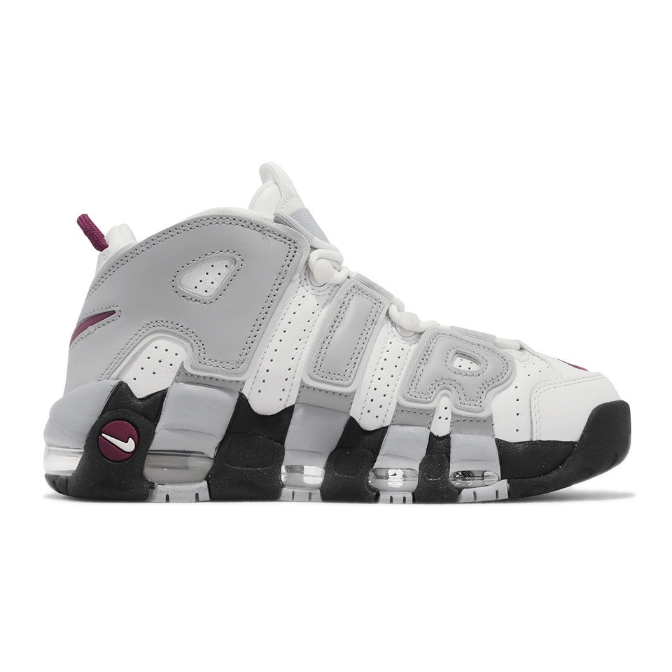 Nike 休閒鞋Wmns Air More Uptempo 白灰酒紅女鞋大AIR Rosewood DV1137