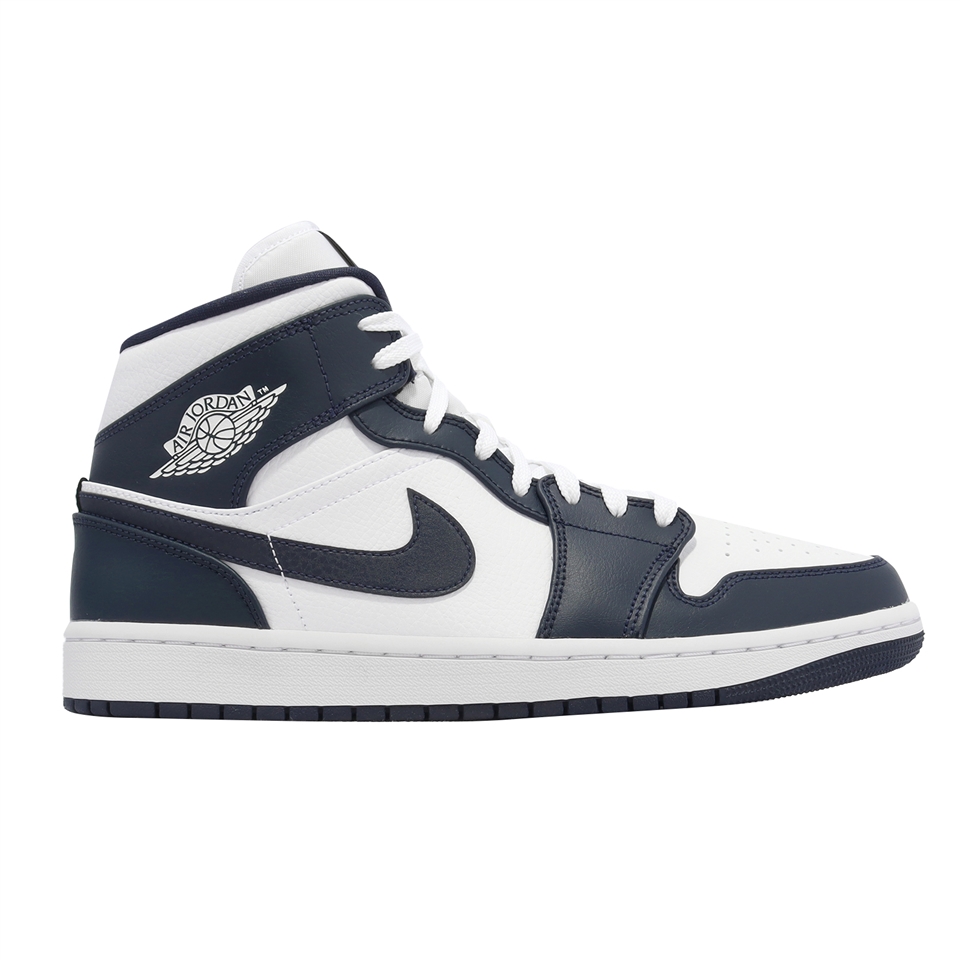 Nike Air Jordan 1 Mid Obsidian 白深藍AJ1 男鞋休閒鞋554724-174|休閒