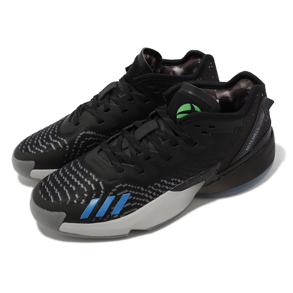 adidas 籃球鞋D.O.N. Issue 4 XBOX 聯名款黑綠藍愛迪達男鞋HR0714|籃球