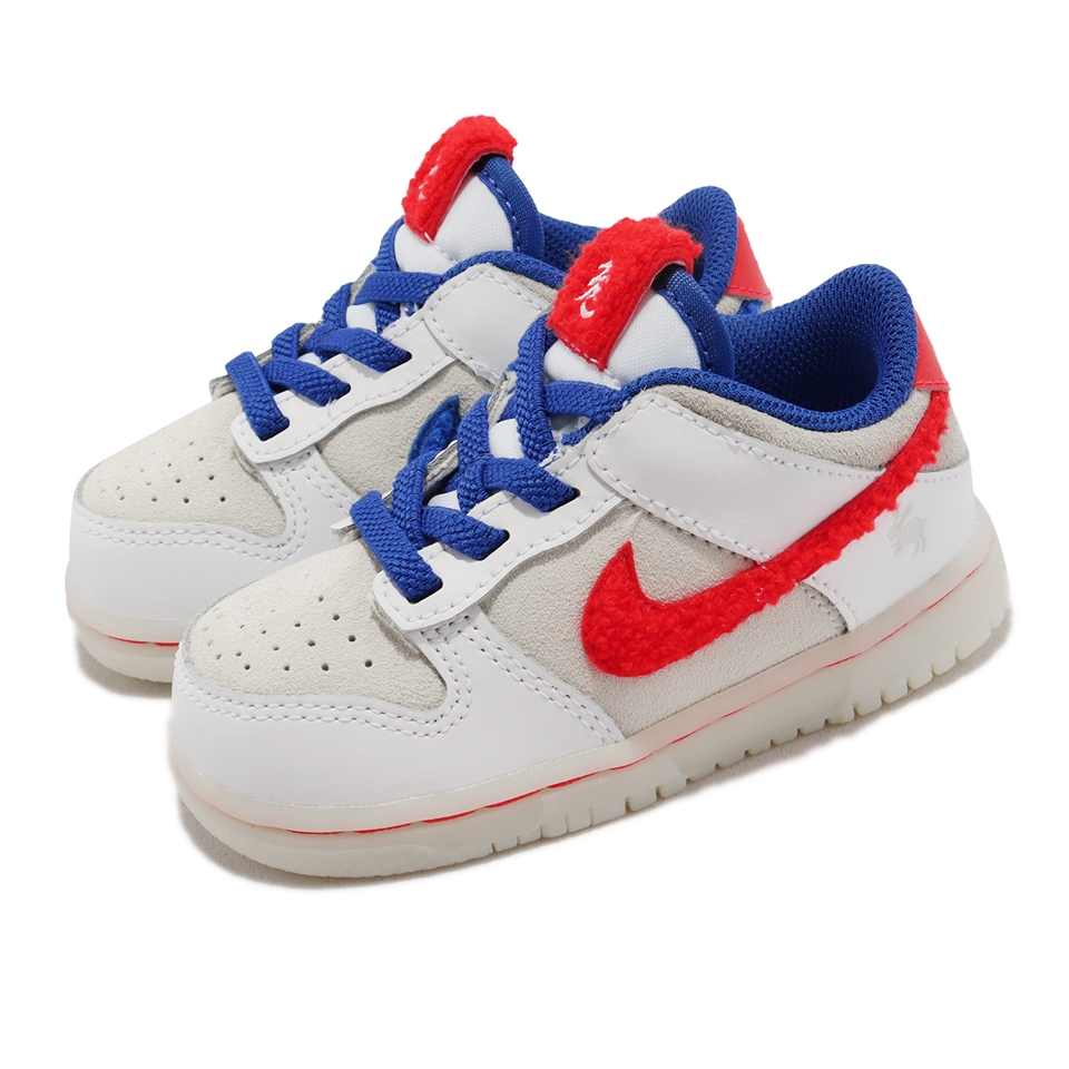 Nike 童鞋Dunk Low TDE 小童白藍紅兔年滬兔2023 親子鞋FD4625-161|休閒