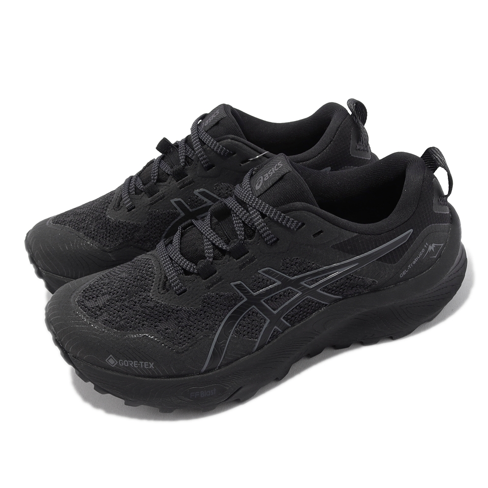 Asics 越野跑鞋GEL-Trabuco 11 GTX 女鞋黑防水亞瑟膠緩震戶外運動鞋亞