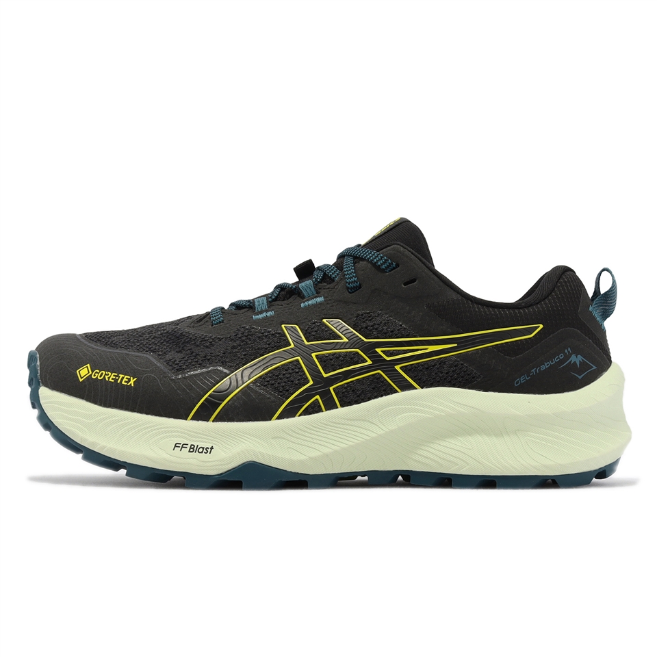 Asics 越野跑鞋GEL-Trabuco 11 GTX 男鞋黑黃防水亞瑟膠緩震戶外亞瑟士