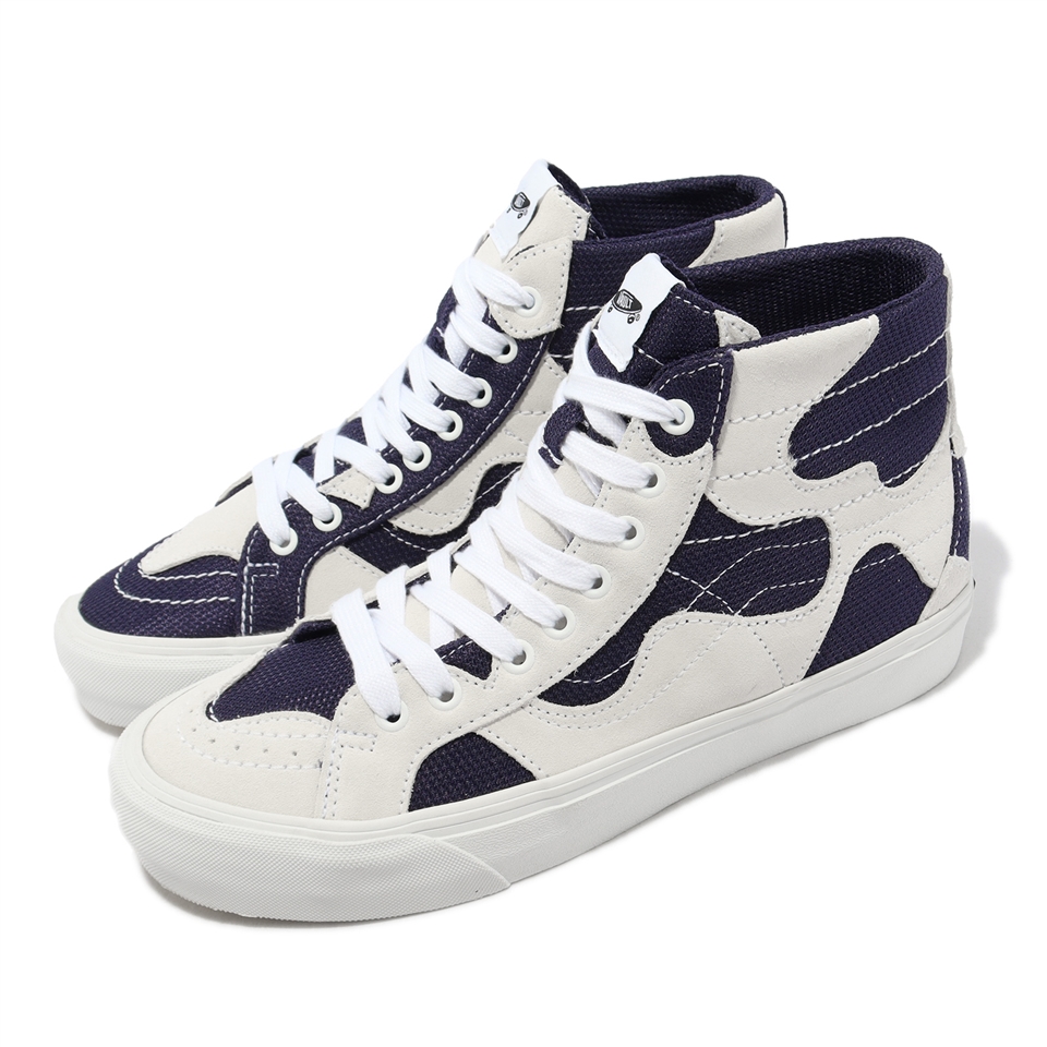 Vans 休閒鞋Sk8-Hi WP VR3 LX 環保系列白深藍不對稱男鞋女鞋