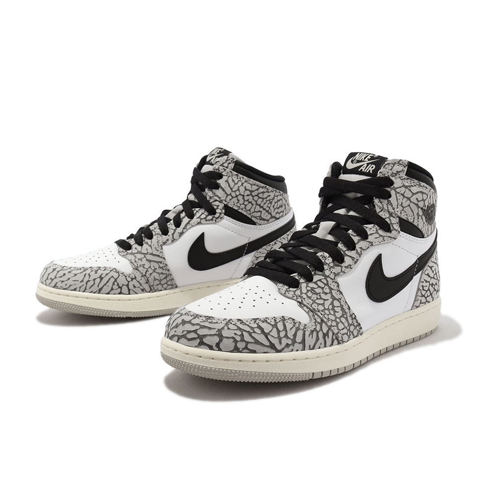 Nike Air Jordan 1 Retro High OG 大童鞋女鞋爆裂紋灰黑AJ1 FD1437-052