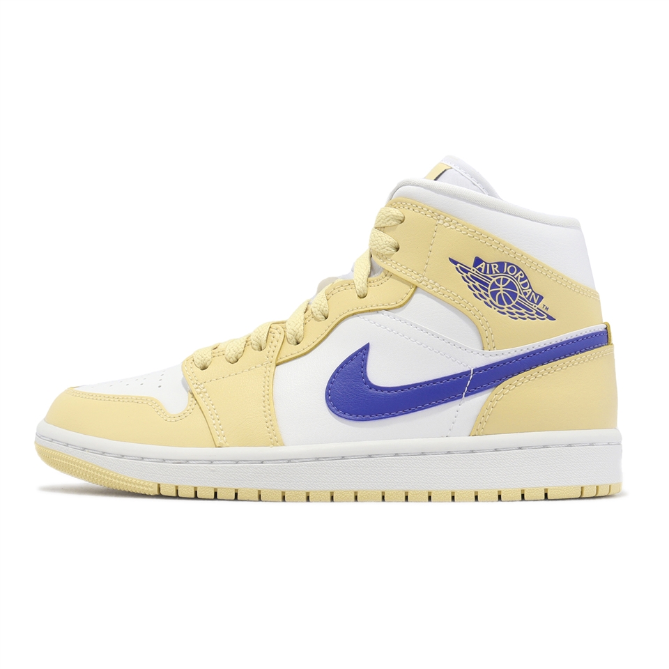 Nike Wmns Air Jordan 1 Mid 女鞋男鞋AJ1 青檸綠藍休閒鞋喬丹1代BQ6472