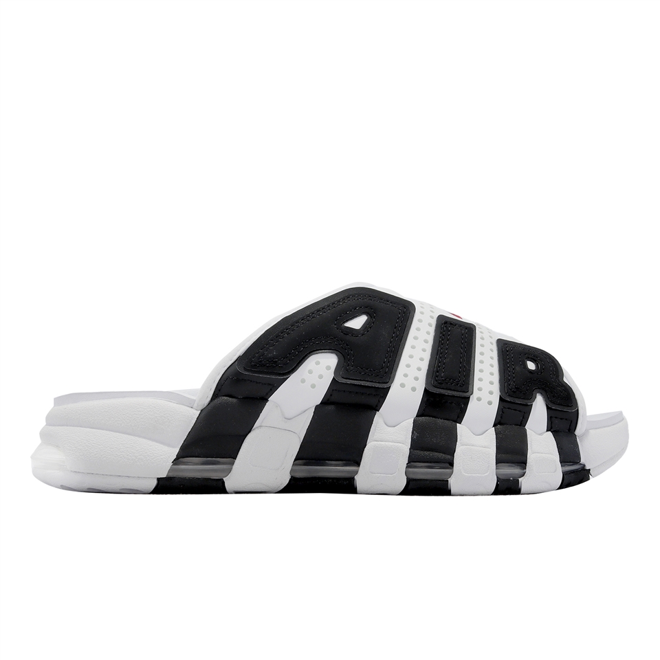 Nike 拖鞋Air More Uptempo Slide 白黑大AIR 男鞋氣墊FB7818-100|男