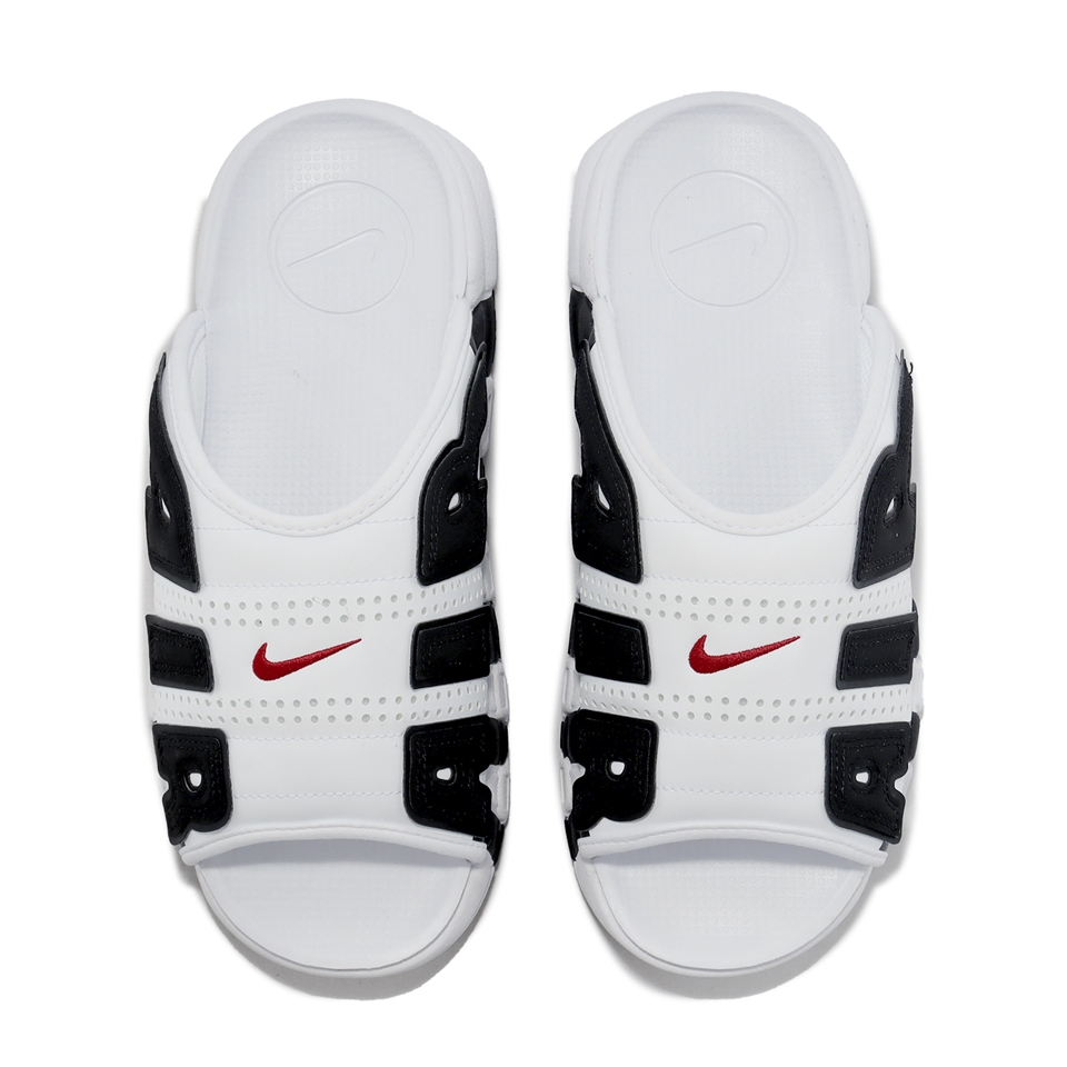 Nike 拖鞋Air More Uptempo Slide 白黑大AIR 男鞋氣墊FB7818-100|男