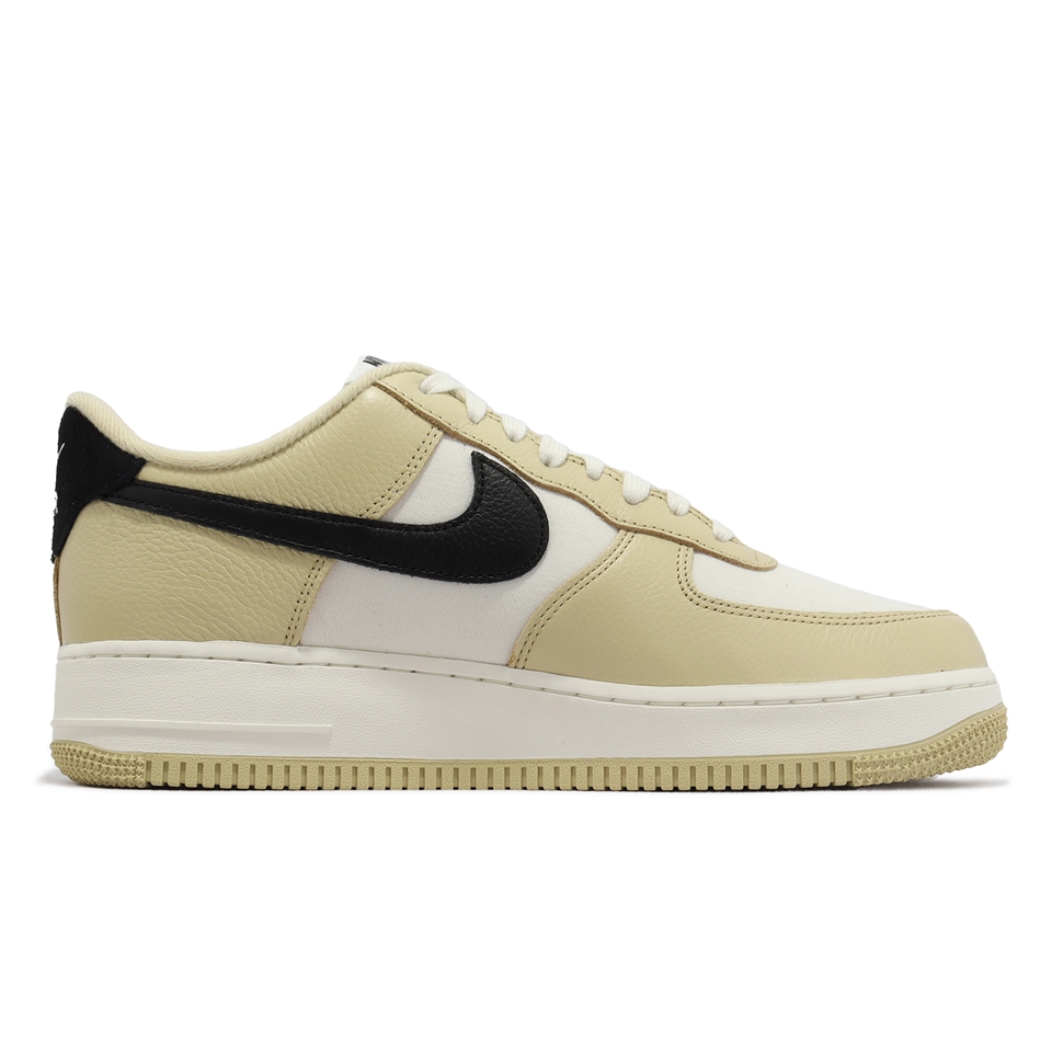 Nike 休閒鞋Air Force 1 07 LX 男鞋奶茶黑AF1 皮革經典DV7186-700|休閒