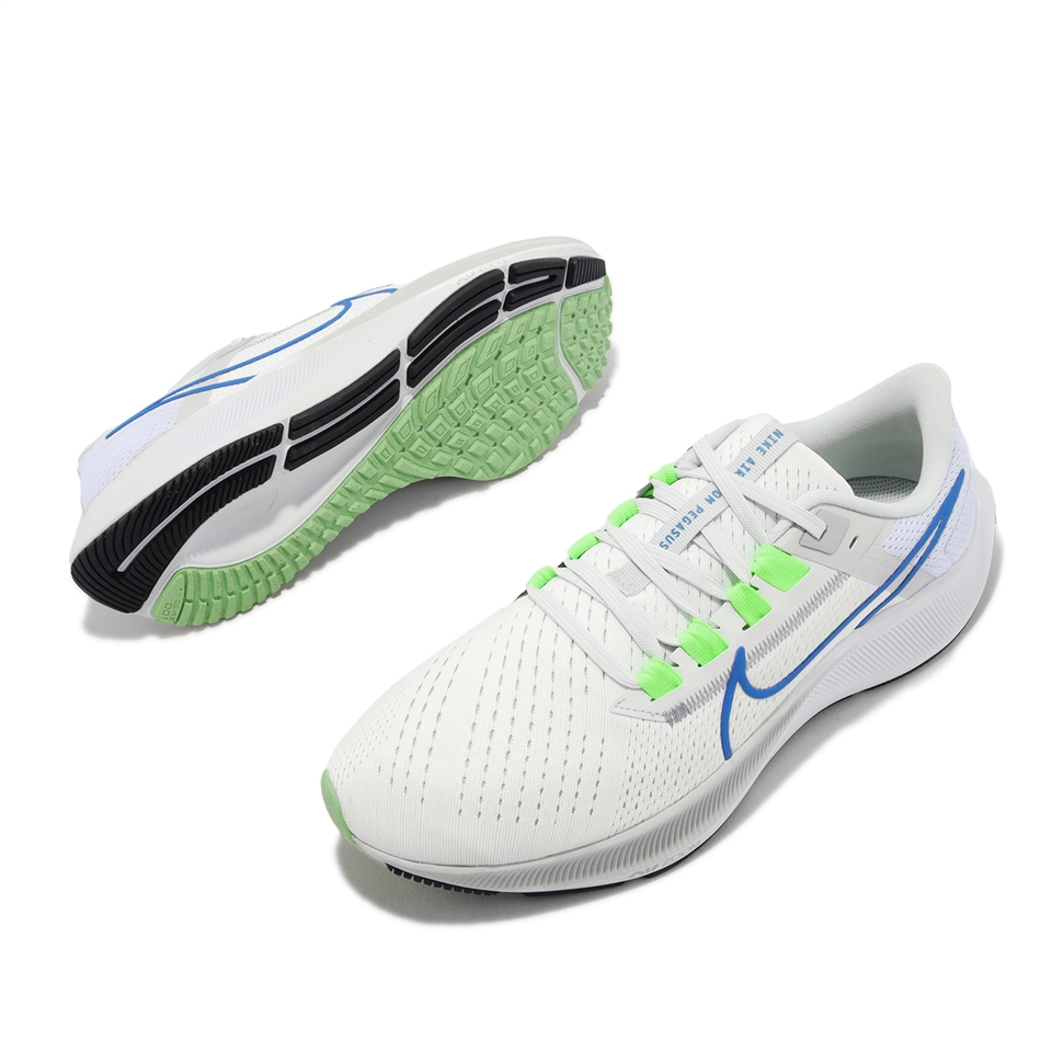 Nike 慢跑鞋Air Zoom Pegasus 38 男鞋白藍小飛馬緩震氣墊運動鞋CW7356-103|慢跑運動鞋|Her森森購物網