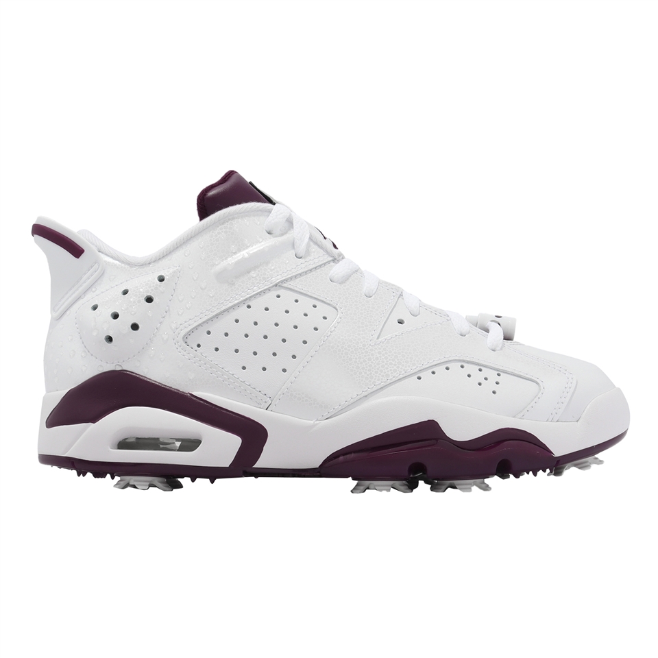 Nike 高爾夫球鞋Jordan Retro 6 Golf NRG M23 男鞋白紫防潑水鞋