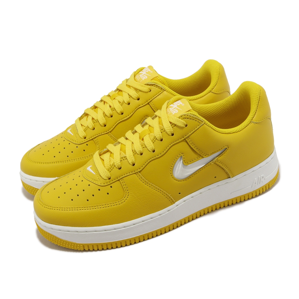 Nike 休閒鞋Air Force 1 Low Retro 男鞋黃皮革AF1 黃寶石FJ1044-700