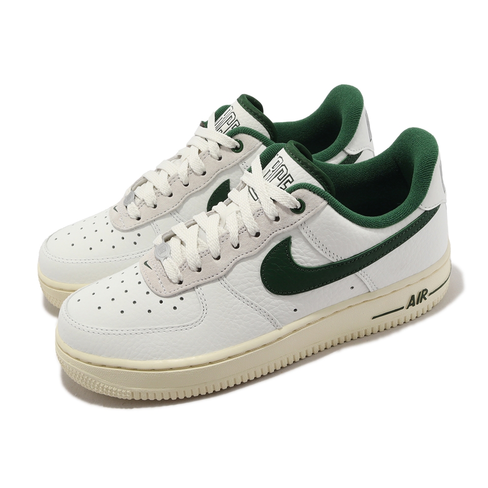 Nike 休閒鞋Wmns Air Force 1 07 LX 女鞋白綠AF1 復古奶油底DR0148-102