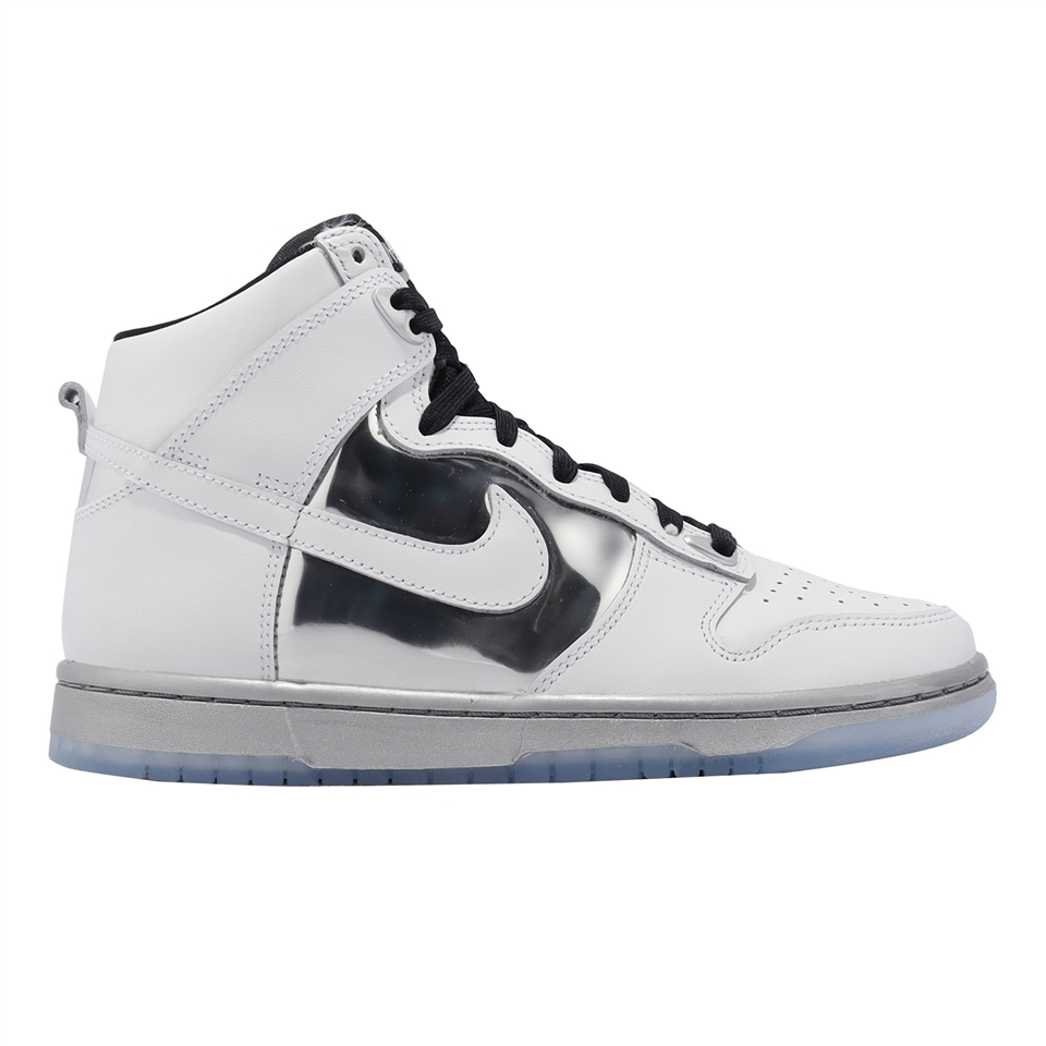 Nike 休閒鞋Wmns Dunk High SE 女鞋白銀果凍底高筒皮革Chrome DX5928