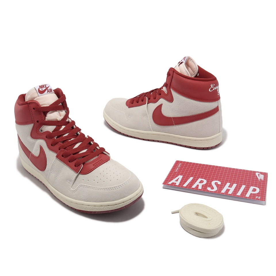 Nike Jordan Air Ship PE SP Every Game 米白紅麂皮男鞋喬丹休閒鞋