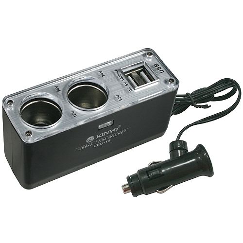 Kinyo 2孔車用點煙器擴充座 2孔usb充電槽 Cru 15 Usb 車充 Her森森購物網