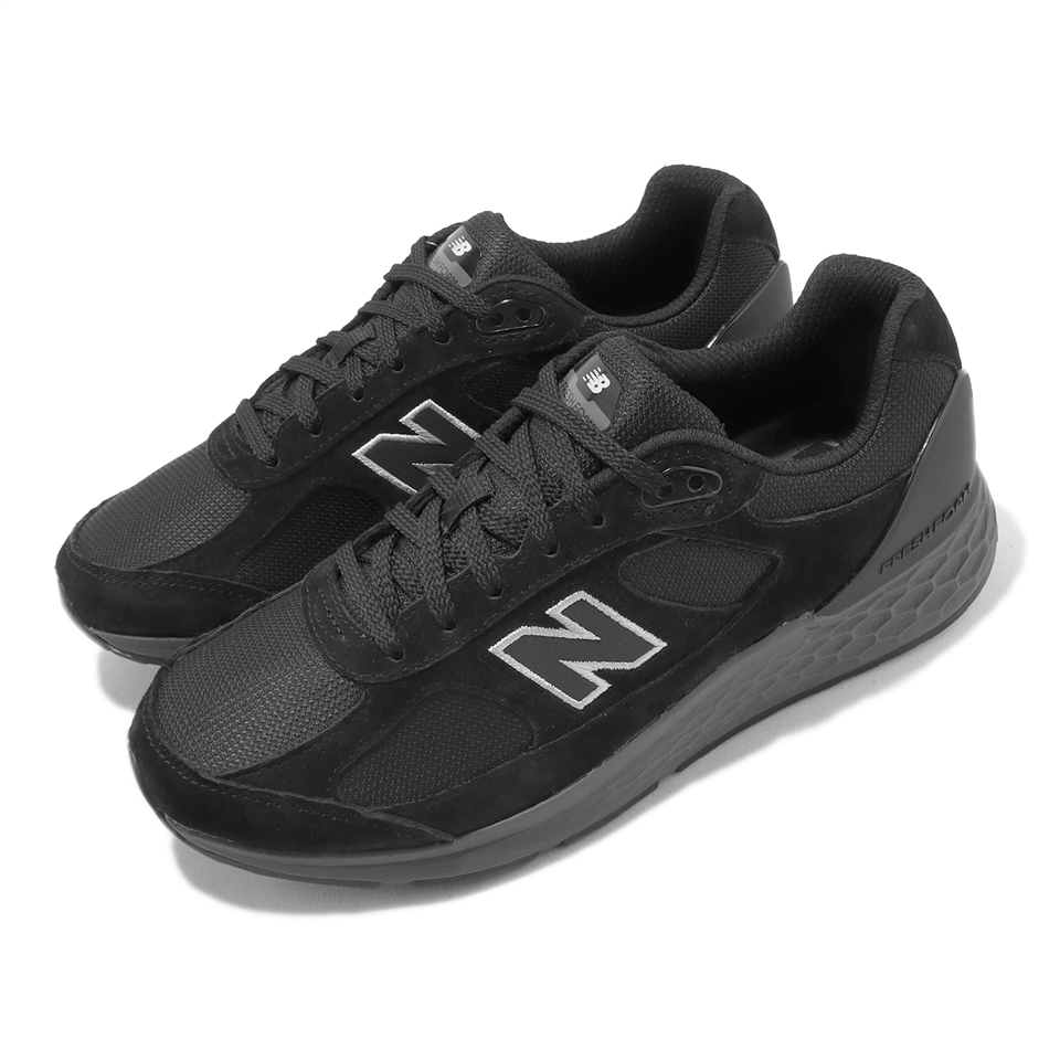 New Balance 休閒鞋Fresh Foam 1880 V1 2E 寬楦男鞋黑銀反光緩震