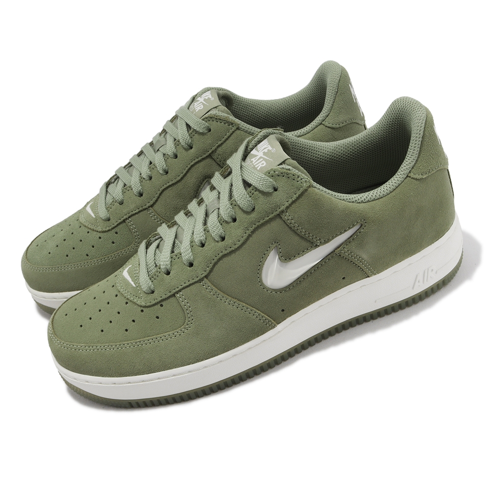 Nike 休閒鞋Air Force 1 Low Retro 男鞋綠白麂皮附牙刷AF1 DV0785-300