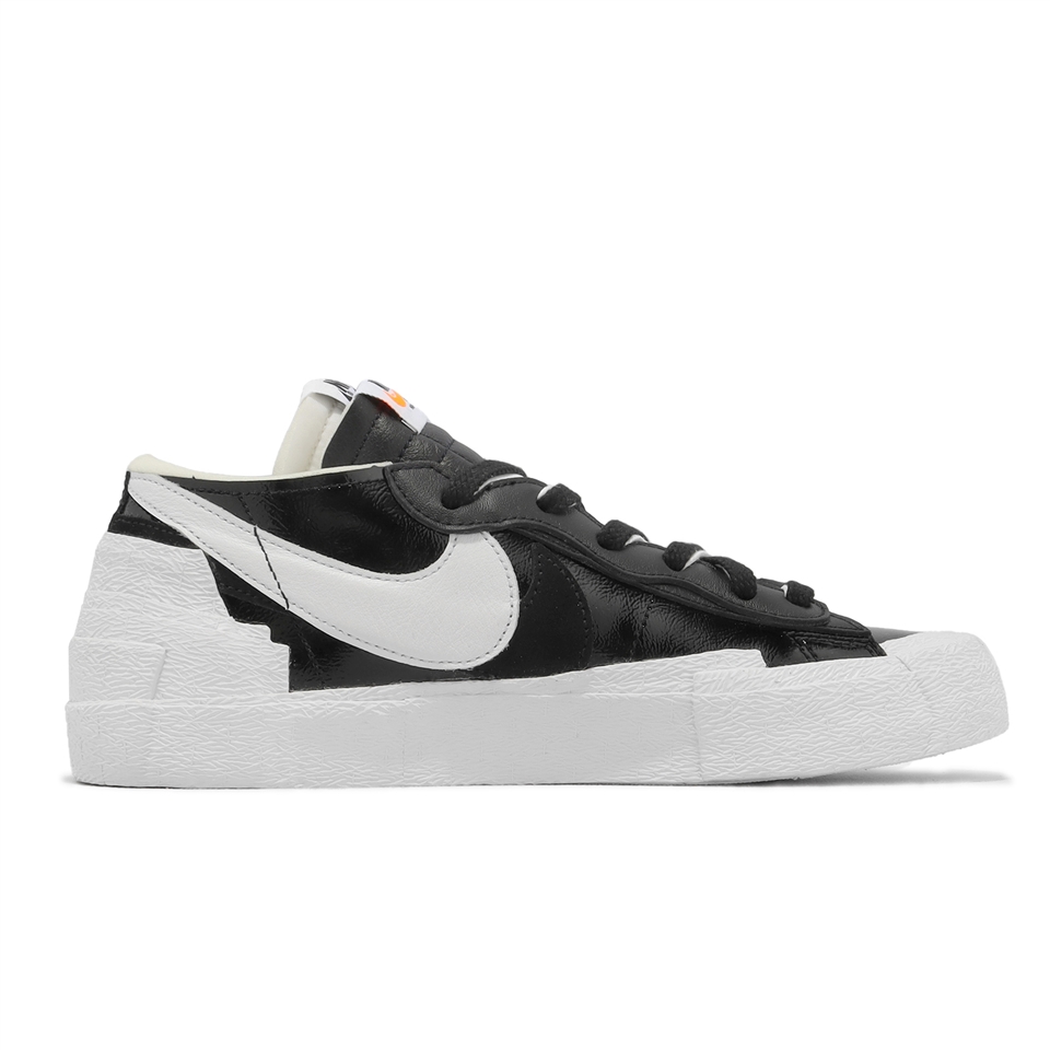 Nike x Sacai Blazer Low 男鞋女鞋黑白聯名漆皮低筒拼接雙勾DM6443-001