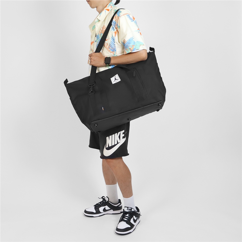 Nike 托特包Jordan CORDURA Tote Bag 男女款黑白抗撕裂喬丹飛人