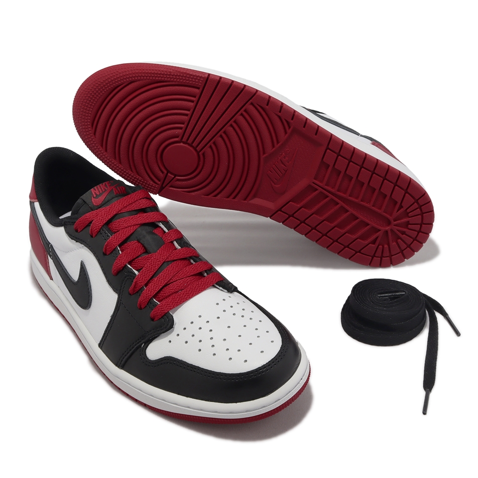 Nike Air Jordan 1 Retro Low OG 男鞋Black Toe 黑白紅AJ1 CZ0790-106