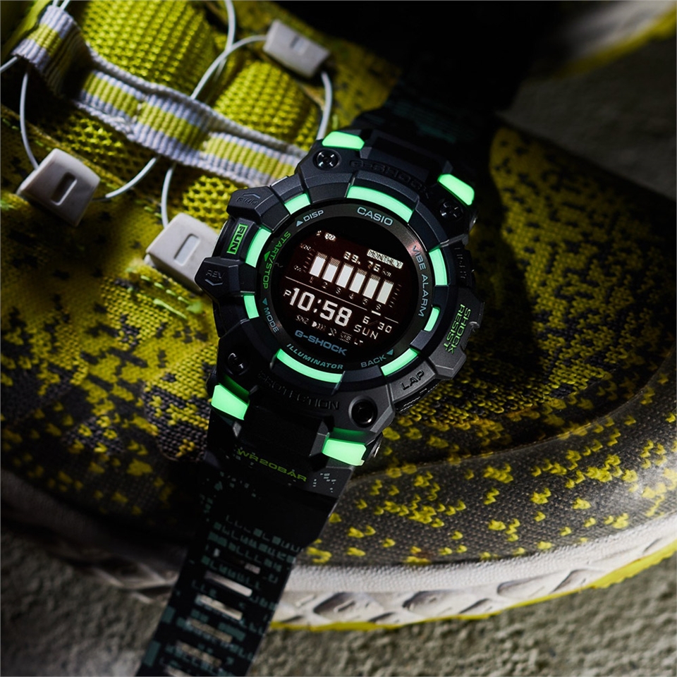 CASIO 卡西歐G-SHOCK 夜光迷彩城市夜景系列藍芽手錶(GBD-100LM-1)|G