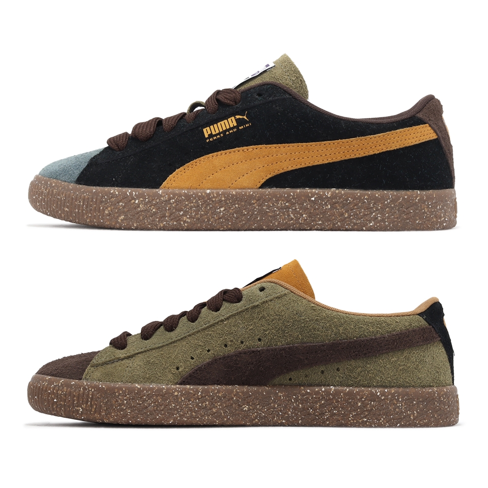 Puma x Perks and Mini 休閒鞋Suede VTG PAM 男女鞋綠拼接麂皮聯名