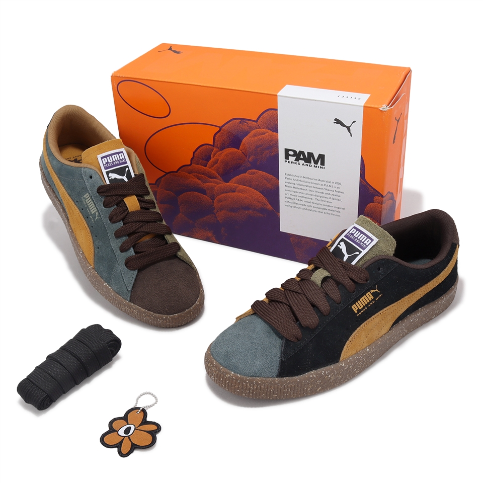 Puma x Perks and Mini 休閒鞋Suede VTG PAM 男女鞋綠拼接麂皮