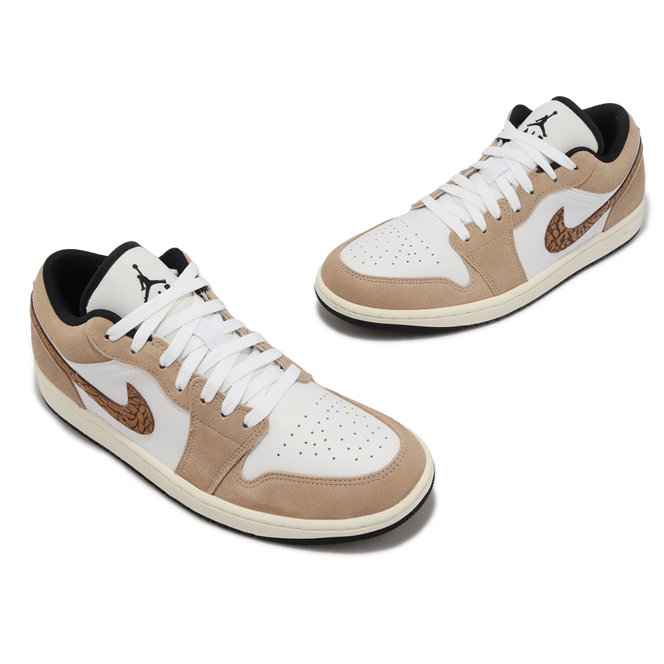 Nike Air Jordan 1 Low SE 男鞋奶茶麂皮喬丹AJ1 Brown Elephant