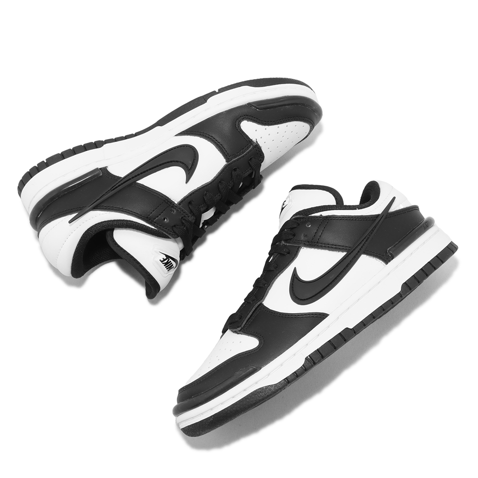 Nike 休閒鞋Wmns Dunk Low Twist 女鞋黑白熊貓厚鞋舌Panda DZ2794-001