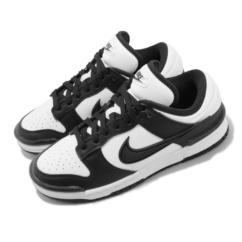 Nike 休閒鞋Wmns Dunk Low Twist 女鞋黑白熊貓厚鞋舌Panda DZ2794-001