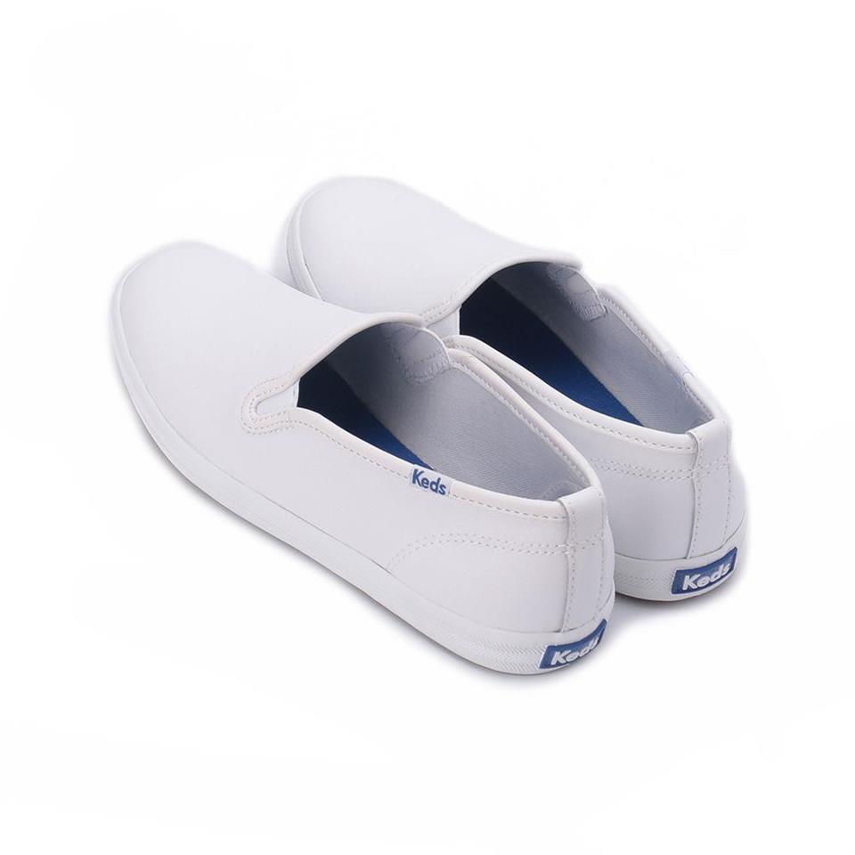 Keds white clearance slip on