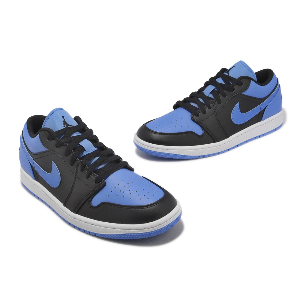 Nike Air Jordan 1 Low 男鞋大學藍黑AJ1 休閒鞋University Blue 553558