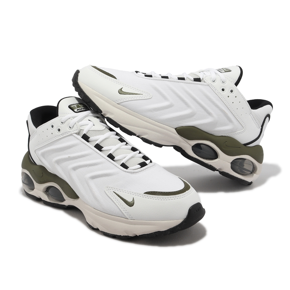 Nike 休閒鞋Air Max TW 男鞋白綠橄欖綠氣墊復古運動鞋DV7721-100|休閒