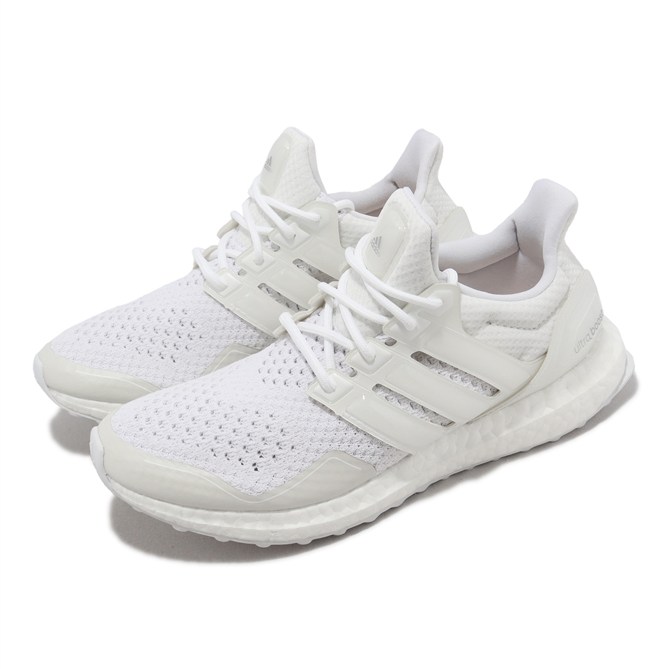 adidas 慢跑鞋Ultraboost 1.0 W 女鞋白全白緩震馬牌輪胎大底襪套式愛迪