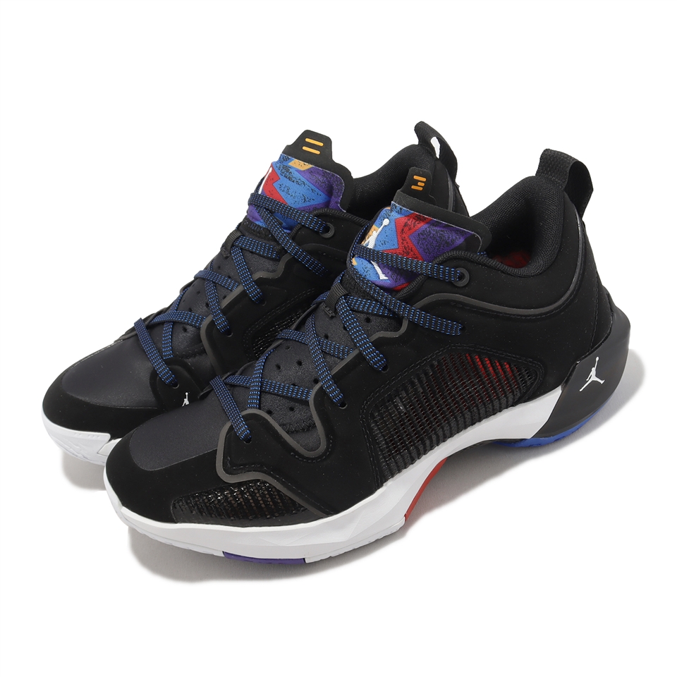 Nike 籃球鞋Air Jordan XXXVII Low PF 37 低筒黑紅喬丹男鞋DQ4123