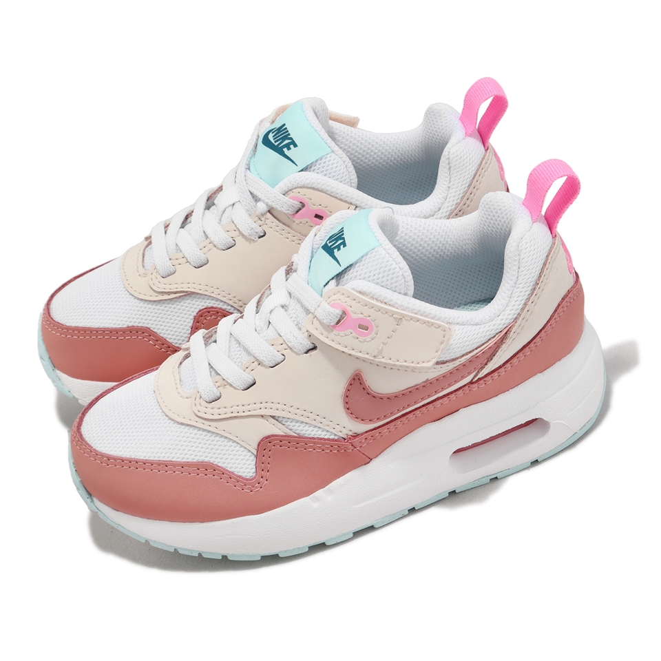 Nike 童鞋Air Max 1 Easyon PS 中童小朋友粉紅米白氣墊運動鞋DZ3308